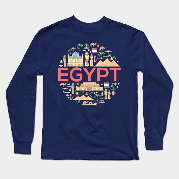 Egypt concept Long Sleeve T-Shirt by Mako Design 
